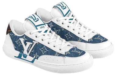 LOUIS VUITTON-Charlie Sneakers 'White with Blue Denim Monogram'Men's