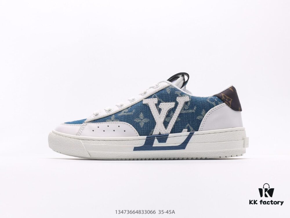LOUIS VUITTON-Charlie Sneakers 'White with Blue Denim Monogram'Men's