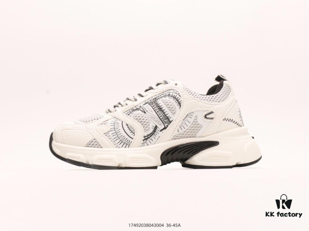 Zapatillas Dior Chrono, blancas y negras, unisex.