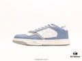 Dior B27 Low Azul / Blanco Piel de becerro lisa