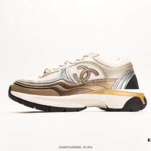 Zapatillas CHANEL 2023 NUEVAS CON ETIQUETAS, BLANCO, ORO, PLATA,