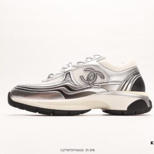 Zapatillas CHANEL 2023 NUEVAS CON ETIQUETAS, BLANCO, ORO, PLATA,