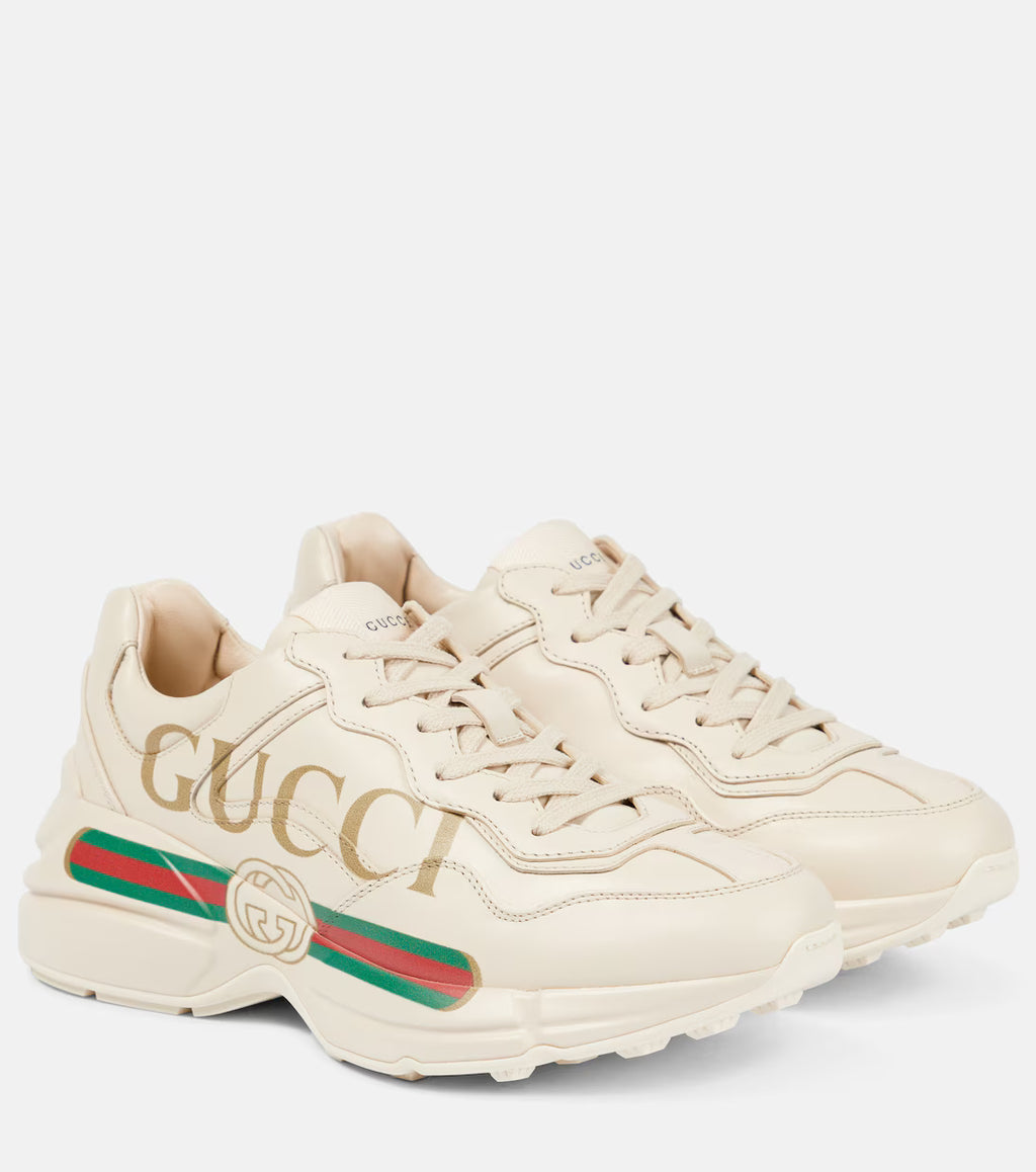 Gucci Zapatillas Rhyton de piel