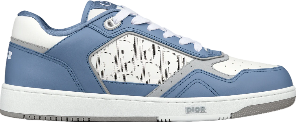 Dior B27 Low Azul / Blanco Piel de becerro lisa